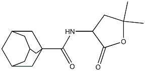 N-(5,5-Dimethyl-2-oxotetrahydrofuran-3-yl)-1-adamantanecarboxamide 结构式