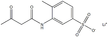 3-(Acetoacetylamino)-4-methylbenzenesulfonic acid lithium salt 结构式