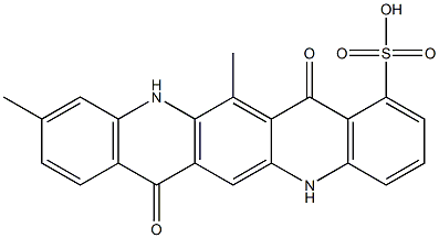 5,7,12,14-Tetrahydro-10,13-dimethyl-7,14-dioxoquino[2,3-b]acridine-1-sulfonic acid 结构式