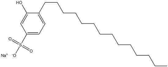 3-Hydroxy-4-tetradecylbenzenesulfonic acid sodium salt 结构式