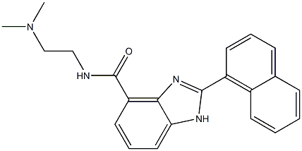 2-(1-Naphtyl)-N-[2-(dimethylamino)ethyl]-1H-benzimidazole-4-carboxamide 结构式