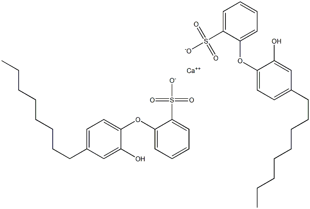 Bis(2'-hydroxy-4'-octyl[oxybisbenzene]-2-sulfonic acid)calcium salt 结构式