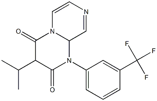 1-[3-(Trifluoromethyl)phenyl]-3-isopropyl-1,9a-dihydro-2H-pyrazino[1,2-a]pyrimidine-2,4(3H)-dione 结构式