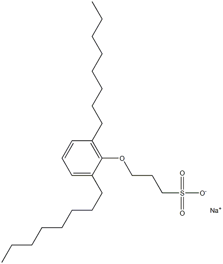 3-(2,6-Dioctylphenoxy)propane-1-sulfonic acid sodium salt 结构式