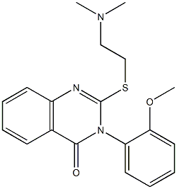 2-[2-(Dimethylamino)ethylthio]-3-(2-methoxyphenyl)-quinazolin-4(3H)-one 结构式
