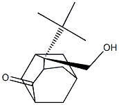 (2R)-2-(Hydroxymethyl)-2-tert-butyladamantan-4-one 结构式
