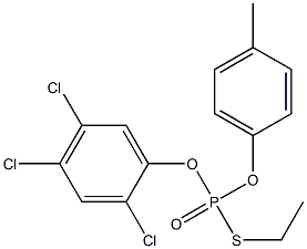Thiophosphoric acid S-ethyl O-(4-methylphenyl)O-(2,4,5-trichlorophenyl) ester 结构式