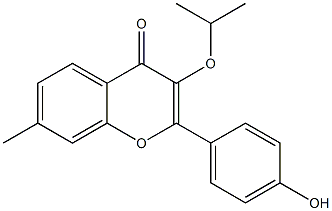 2-(4-Hydroxyphenyl)-3-isopropyloxy-7-methyl-4H-1-benzopyran-4-one 结构式