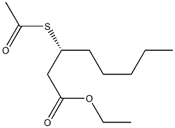 [R,(+)]-3-(Acetylthio)octanoic acid ethyl ester 结构式