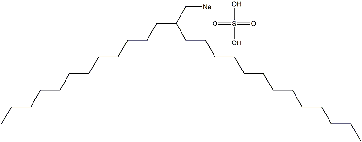 Sulfuric acid 2-dodecylpentadecyl=sodium salt 结构式