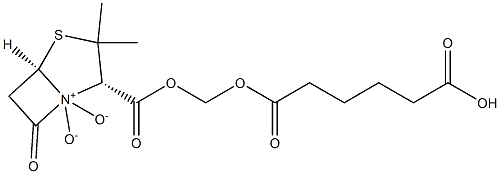 (Penicillanic acid 4,4-dioxide)5-carboxypentanoyloxymethyl ester 结构式