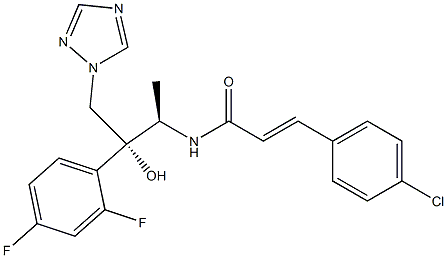 N-[(1R,2R)-2-(2,4-Difluorophenyl)-2-hydroxy-1-methyl-3-(1H-1,2,4-triazol-1-yl)propyl]-3-[4-chlorophenyl]propenamide 结构式