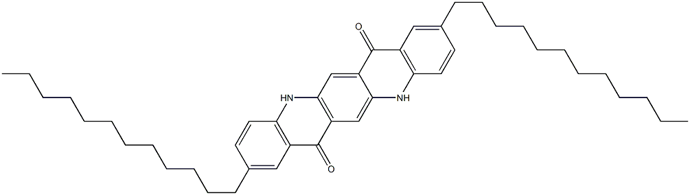 2,9-Didodecyl-5,12-dihydroquino[2,3-b]acridine-7,14-dione 结构式