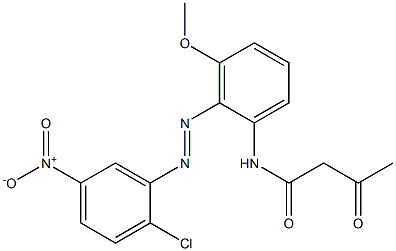 2-Acetyl-2'-(2-chloro-5-nitrophenylazo)-3'-methoxyacetanilide 结构式