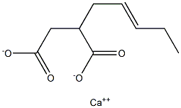 2-(2-Pentenyl)succinic acid calcium salt 结构式