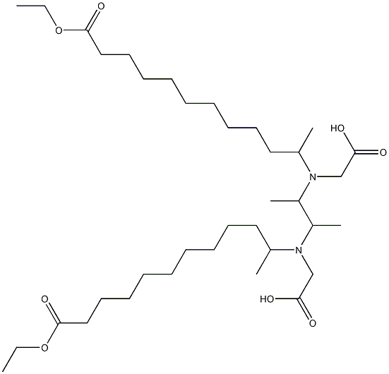 11,11'-[2,3-Butanediylbis(oxycarbonylmethylimino)]bisdodecanoic acid diethyl ester 结构式