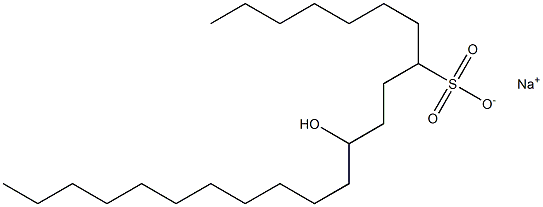 11-Hydroxydocosane-8-sulfonic acid sodium salt 结构式