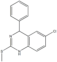 6-Chloro-4-phenyl-1,4-dihydro-2-(methylthio)quinazoline 结构式