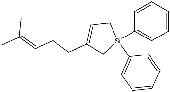 1,1-Diphenyl-3-(4-methyl-3-pentenyl)-1-sila-3-cyclopentene 结构式