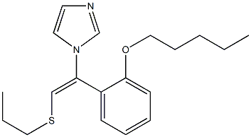 1-[(E)-2-Propylthio-1-(2-pentyloxyphenyl)ethenyl]-1H-imidazole 结构式
