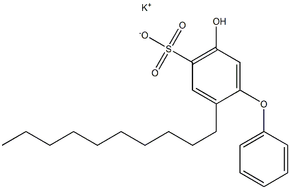 5-Hydroxy-2-decyl[oxybisbenzene]-4-sulfonic acid potassium salt 结构式