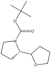 (2S)-2-(Tetrahydrofuran-2-yl)pyrrolidine-1-carboxylic acid tert-butyl ester 结构式