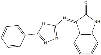 3-[(5-Phenyl-1,3,4-oxadiazol-2-yl)imino]-2-indolinone 结构式