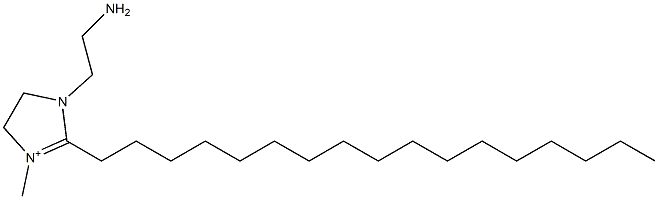 1-(2-Aminoethyl)-2-heptadecyl-4,5-dihydro-3-methyl-1H-imidazol-3-ium 结构式