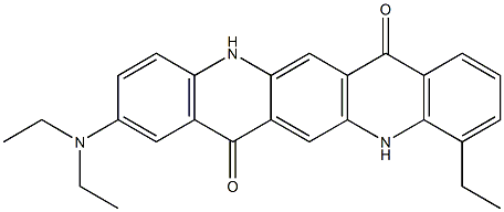 2-(Diethylamino)-11-ethyl-5,12-dihydroquino[2,3-b]acridine-7,14-dione 结构式