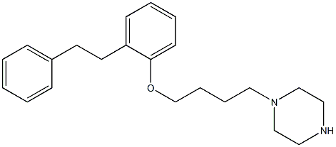 1-[4-[2-(2-Phenylethyl)phenoxy]butyl]piperazine 结构式