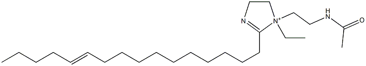 1-[2-(Acetylamino)ethyl]-1-ethyl-2-(11-hexadecenyl)-2-imidazoline-1-ium 结构式