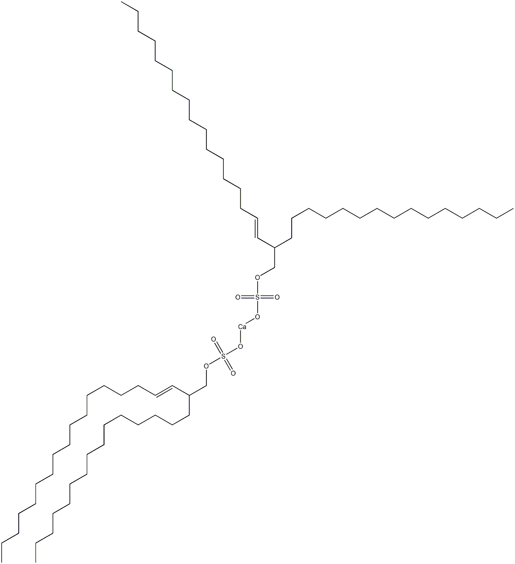 Bis(2-pentadecyl-3-nonadecenyloxysulfonyloxy)calcium 结构式