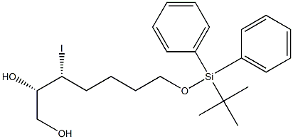 (2S,3R)-7-(tert-Butyldiphenylsilyloxy)-3-iodoheptane-1,2-diol 结构式