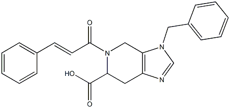 3-Benzyl-4,5,6,7-tetrahydro-5-(3-phenylacryloyl)-3H-imidazo[4,5-c]pyridine-6-carboxylic acid 结构式