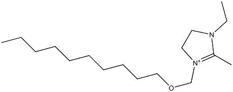 1-Ethyl-2-methyl-3-[(decyloxy)methyl]-4,5-dihydro-1H-imidazol-3-ium 结构式