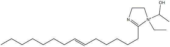 1-Ethyl-1-(1-hydroxyethyl)-2-(6-tetradecenyl)-2-imidazoline-1-ium 结构式