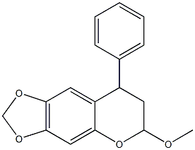 6-Methoxy-7,8-dihydro-8-phenyl-6H-1,3-dioxolo[4,5-g][1]benzopyran 结构式