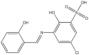 5-Chloro-2-hydroxy-3-[(2-hydroxybenzylidene)amino]benzenesulfonic acid 结构式