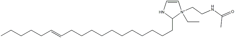1-[2-(Acetylamino)ethyl]-1-ethyl-2-(12-octadecenyl)-4-imidazoline-1-ium 结构式