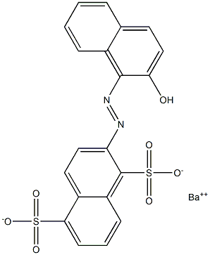 2-[(2-Hydroxy-1-naphtyl)azo]-1,5-naphthalenedisulfonic acid barium salt 结构式
