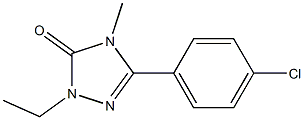 2-Ethyl-4-methyl-5-(4-chlorophenyl)-2H-1,2,4-triazol-3(4H)-one 结构式