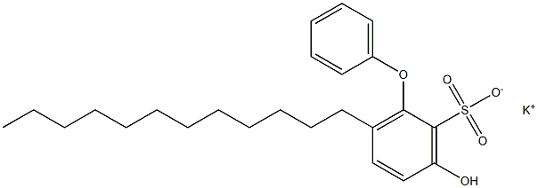 3-Hydroxy-6-dodecyl[oxybisbenzene]-2-sulfonic acid potassium salt 结构式