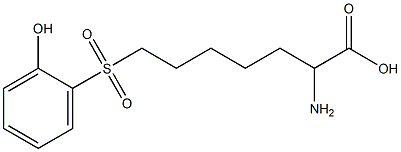 2-Amino-7-(2-hydroxyphenylsulfonyl)heptanoic acid 结构式