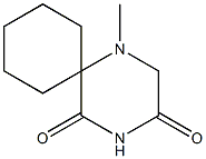 1-Methyl-1,4-diazaspiro[5.5]undecane-3,5-dione 结构式