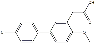 4'-Chloro-4-methoxy-1,1'-biphenyl-3-acetic acid 结构式