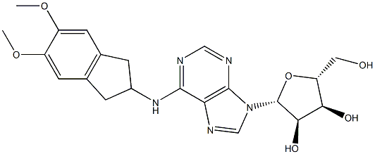 N-[[2,3-Dihydro-5,6-dimethoxy-1H-inden]-2-yl]adenosine 结构式