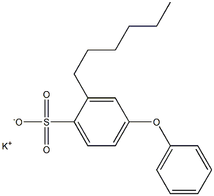 2-Hexyl-4-phenoxybenzenesulfonic acid potassium salt 结构式