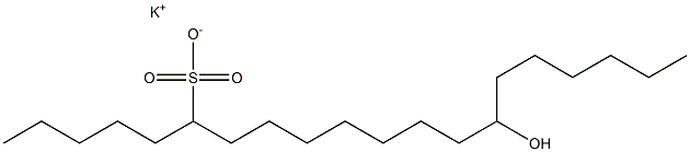 14-Hydroxyicosane-6-sulfonic acid potassium salt 结构式