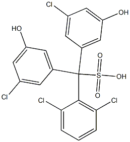 (2,6-Dichlorophenyl)bis(3-chloro-5-hydroxyphenyl)methanesulfonic acid 结构式