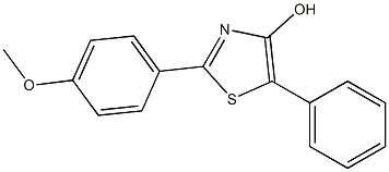 2-(4-Methoxyphenyl)-5-phenylthiazol-4-ol 结构式